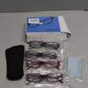 Kerecsen 4 Pairs Ladies Reading Glasses Spring Hinge with Laser Pattern Readers +0.75