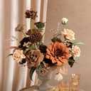 Ling's Moment Artificial Wedding Fall Flowers Deluxe Combo, Walnut Brown