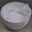 Hioasis 8 Pack Plastic Serving Bowls 128oz White Plastic Bowls Heavy Duty Disposable Serving Bowls for Party Snack & Salad & Candy & Bar Buffet