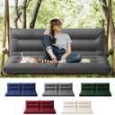 Porch Swing Cushions, Waterproof Patio Swing Cushions Replacement for Outdoor Furniture, 2-3 Seater Outdoor Swing Bench Cushion with Backrest for Patio,Porch, Garden,Backyard, 60x40 (Grey)