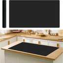 Extra Large Silicone Mat 24x36 Inch, 1.5mm Thick, Black, Cut-to-Fit, 36.2" x 24"