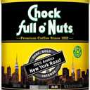 Chock Full o’Nuts New York Roast, Dark Roast Ground Coffee – Gourmet Arabica Coffee Beans – Bold, Full-Bodied and Intense Coffee (30.5 Oz. Can)