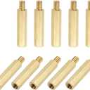 uxcell M6x35mm+8mm Male-Female Brass Hex PCB Motherboard Spacer Standoff for FPV Drone Quadcopter, Computer & Circuit Board 10pcs