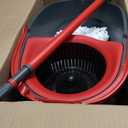 O-Cedar EasyWring Microfiber Spin Mop & Bucket Floor Cleaning System + 2 Extra Refills, Red/Gray
