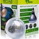 160W Heat UVA UVB Reptile Light, Full Spectrum Self-Ballasted Vapor Basking Sunlight Bulb for Reptile and Amphibian Use E26 1 Pack