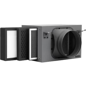 3-Layer Purification Filter Box 6" with High Efficacy Hepa and Carbon Filter, Fit 6 Inch Inline Duct Fans for Fresh Air Intake and Ventilation System (7.9" x 11.8" x 11.8")