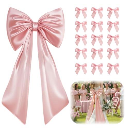 Giant Pink Bow Wall Decor，Coquette Room Decor，Suitable Pink Party Room Decor for Girls ，Valentines Day ，Birthday Wall or Body Decoration (2 PCS)
