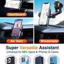 [True Anti-Vibration] Car Phone Holder VANMASS2025 Ultimate Military-Grade UpgradedSuction Cell Mount Truck Stand Cradle for Dashboard Windshield Vent for iPhone 16 Pro Max 15 14 13 Samsung Android
