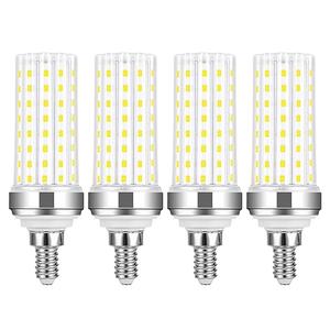 E12 led Bulb - 20W Candelabra Base, Daylight White 6500K, 150W Equivalent, LED Chandelier & Ceiling Fan Light - 2000LM, Non-Dimmable, 4 Pack