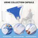 Men Wearable Urine Collector with Fixed Pants Silicone Urine Cup 1.2M Tube and Two Urine Bags 1000ml Daytime 2000ml Nighttime Reusable Leak Proof Anti Reflux Urinary Collection, Elderly Men Black