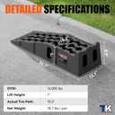 Heavy-Duty Vehicle Service Ramps - 1 Pair Professional Auto Maintenance Lifts for Trucks & SUVs, High-Lift Tire Ramps for Underbody Oil Change, Integrated Support for Jack Stands