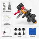 BELEY Coolant Vacuum Refill Kit, 9pc Auto Radiator Cooling System Tool Set with Conical Adapter 5 Round Adapters for Leak Detection Cooling Refill, Vacuum Coolant Fill Kit with Splashproof Hose