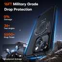 2024 New Upgrade 360 Spin Titanium Magnetic Stand for iPhone 15 Case [16FT Military Grade Shockproof] [Fit for MagSafe] Matte Translucent Slim Kickstand iPhone 15 Phone Cover 6.1'', Black