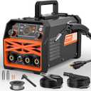 MIG Welder 140A, Flux Core MIG/Stick/Lift TIG 3 In 1 Welding Machine with Synergy, IGBT Inverter 110V Portable Gasless Welder for Home/Garage User, Come with Welding Wire