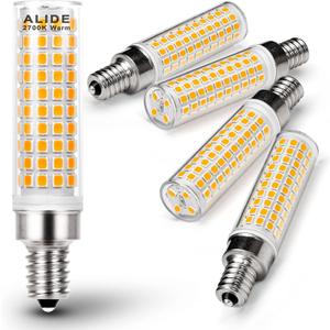 ALIDE E12 100 Watt Equivalent LED Candelabra Bulbs C7,Non-dimmable,2700K Warm White,1200LM T6 E12 10W LED Ceil Fan Light Bulbs for Chandelier Pendant Lighting,5 Pack ALIDE E12 100 Watt Equivalent LED Candelabra Bulbs C7,Non-dimmable,2700K Warm White,1200LM T6 E12 10W LED Ceil Fan Light Bulbs for Chandelier Pendant Lighting,5 Pack