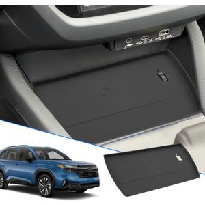 SXCY for 2025 Subaru Forester Accessories 2025 Forester Wireless Charging Protective Mats [Not for 2026 Forester Updated Console] 2025 Forester Accessories Console Inserts Liner Waterproof Mats