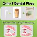 Floss Picks 1000 Count Dental Floss Sticks Gen 5 Bulk Tooth Picks Flossers with Travel Case Toothpicks for Family Restaurant Adults Teeth Cleaning