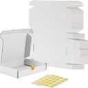 RLAVBL 6x4x1 Shipping Boxes Set of 50, White Corrugated Cardboard Box for Packing, Mailing, Business