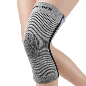 Premium Recovery Knee Compression Sleeve,Gray,S | Germanium & Bamboo Charcoal Infused Knee Brace for Improved Circulation, Joint Stability, and Pain Relief​
