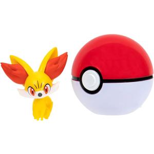 Pokmon PKW3132 - Clip 'n'Go Pok Balls - Fynx & Pokball, Official Pokball with 5 cm Figure