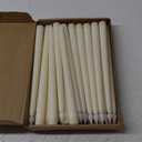 Treela 24 Pcs Flameless Taper Candles Battery Operated Bulk Fake 11 Inch Candles Light LED Candlesticks Flickering Tapered for Wedding Halloween Christmas Decoration (Ivory,Basic)
