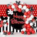 2 x Black and Red Balloons Arch Kit Christmas Gifts Black Red White Latex Matte Balloon Decorations for Birthday Graduation Casino Theme Race Car Party Bachelorette Wedding Anniversary