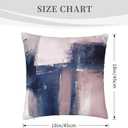 Pink and Navy Throw Pillow Velvet Pillowcase Home Set Comfortable Square Bed Decoration Outdoor Sofa Living Room Office Cushion Cover 18 "x18 Inch (Color-2)
