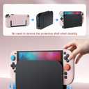 Switch 2 Cover Case&Screen Protector, FYOUNG Dockable Shell for Nintendo 2 | Cute Case, 9H Tempered Glass, Thump Grip, Switch 2 PC Hard Protective Case, Split Design, Precise Cutouts, Slim Shockproof