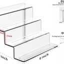 4 Tiered Stands for Display,4MM Thick and Durable,2 "Wide Clear Acrylic Risers Table Display Stand for Perfume Organizer,Cupcake Stands,Figurine Display,Makeup Display and Toy Funko Pop Display,1 Pack