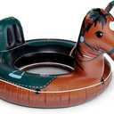 Heavy Duty River Tube, Inflatable Raft for Floating River, Float with Drink Holder, Grab n' Latch Rope, and Comfy Mesh Seat - Bronco