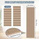 Peel and Sticker Stair Treads Non Slip for Wooden Steps Indoor, 15 Pack Rubber Backed Stair Pads Rug, Removable Staircase Mats Step Cover, Khaki (Set of 15)