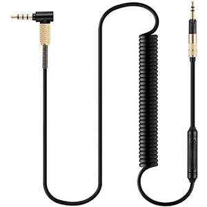 FAAEAL HD598CS Coiled Audio Cable Compatible for Sennheiser HD558 HD518 HD599 HD569 HD579 ATH-M50x M70x Headphones in-line Mic Control Extension Aux Cord 8ft