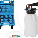 Transmission Fluid Transfer Pump Air Operated, 2 Way Pneumatic ATF Refill Kit, Vacuum Fluid Extractor & Dispenser with 15 Adapters, 3 Hoses, Storage Case for Oil, ATF, Coolant (10L)