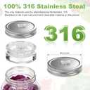 Fermentation Kit for Wide Mouth Mason Jars (86mm), 316 Stainless Steel Fermentation Lids, Glass Weights, Airlock System, Complete Home Fermenting Set (Jars Not Included)