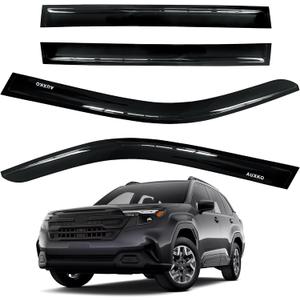 AUXKO Rain Guards for Subaru Forester 2025 2026, Window Vent Visors Accessory - Tape-On Rain Guard Window Visor for Subaru Forester, Easy Install Car Side Window Wind Deflectors & Visors, Smoke Black