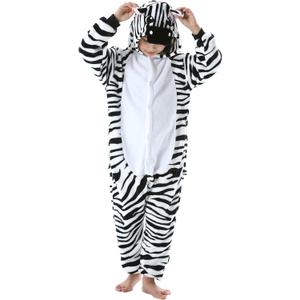 ATOZ Onesie for Kids, Animal Pajamas Halloween Cosplay Costume for Girls Boys (6-7 Years, Zebra)