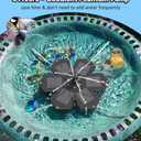 SZMP Solar Fountain Upgraded, 3.5W Snowflake Double Layer Colorful Lights, 2000mAh Battery 4 Fixes & 7 Nozzles, Solar Bird Bath Fountain for Garden Patio Pond Outdoor Dcor
