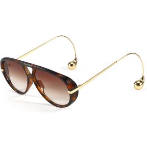 SODQW Oversized Aviator Sunglasses for Women With Earrings Trendy Large Big XL Size 2026 Designer Ladies Shades