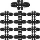 1/2 Inch to 1/4 Inch Tubing Irrigation Fittings for (1/2'' ID x 0.60''-0.63'' OD) 16mm Drip Tubing,Locked Barbed Tee Connectors (20 Pcs Barbed Tee 6-Way)