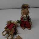 winemana 2 Pack Christmas Squirrel Tabletop Decorations, Sisal Squirrel Figurine for Home Decor Woodland Animals Rustic Xmas Ornaments for Table Office Indoor Forest Decor Seasonal Gifts