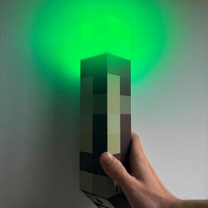 LED Wall Torch Light, 7 Colors Night Light with Wall Mounted,Hand Held & Wall Mountable Lighting Torch Lamp,Costume Cosplay Flashlight,Hallway Decor,Game Gifts