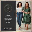 Angels Forever Young Women's Jeanie Lift Mid-Rise Straight Ankle Jeans (Blue) 6