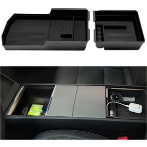 JVMA Center Console Organizer (Full Size) Armrest Console Organizer for Tesla Model 3 Highland Accessories 2024 2025 2026 (US Patent) Non-Slide