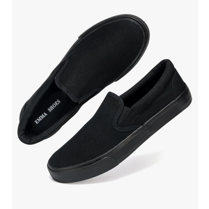 Low-Top Slip Ons Women's Fashion Sneakers Casual Canvas Sneakers for Women Comfortable Flats Breathable Padded Insole Slip on Sneakers Women Low Slip on Shoes, 8,5/9