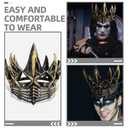 2 x KIPETTO Halloween Crow Crown Gothic Crown Headpiece Evil Queen Crowns Witch Costume Hair Accessories for Halloween Party Theme Costumes,Gold