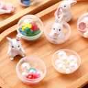 NOLITOY 100pcs Clear Plastic Fillable Balls, 32mm Acrylic DIY Ornaments Display Round Storage Balls for Christmas Holiday Wedding Party Home Decor