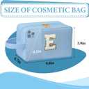 I IHAYNER Personalized Initial Makeup Bag Birthday Gifts for 4 5 6 7 8 9 10 11 13 14 Year Old Girls Teen Girl Trendy Stuff Graduation Toiletry Bag Blue-M (Blue)