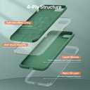 Miracase Compatible with iPhone 12 Case and iPhone 12 Pro Case, Liquid Silicone Gel Rubber Full Body Protection Shockproof Drop Protection Phone Case for iPhone 12/12 Pro 6.1 inch, Matcha Green