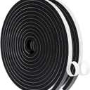 MAGZO Weather Stripping Door Seal, 3/8 Inch Wide X 1/4 Inch Thick Adhesive Foam Tape Soundproof Weatherstripping for Windows, 2 Rolls Total 26FT Black