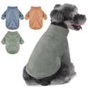 GYALAPERI Dog Sweater, 3 Pack Dog Sweaters for Small Dogs Girl Boy, Ultra Soft Warm Puppy Clothes Dog Coat for Winter (Lt Blue+Olive+Brown, Small)